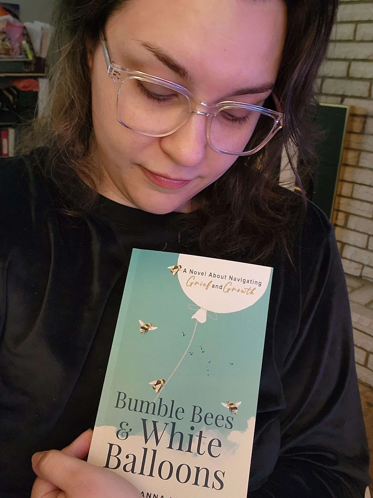   Me with my novel.  