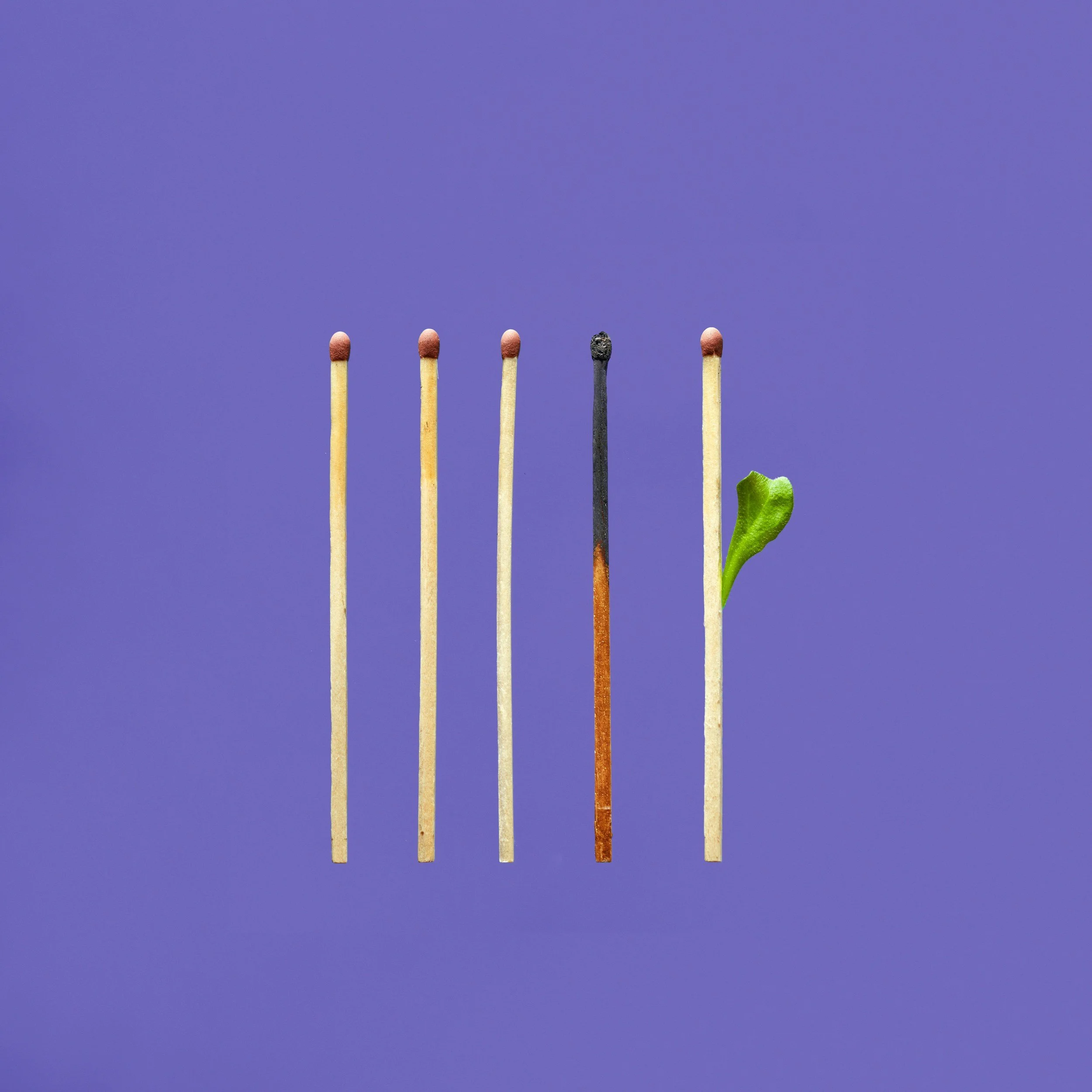 Matches showing the impact of burnout.