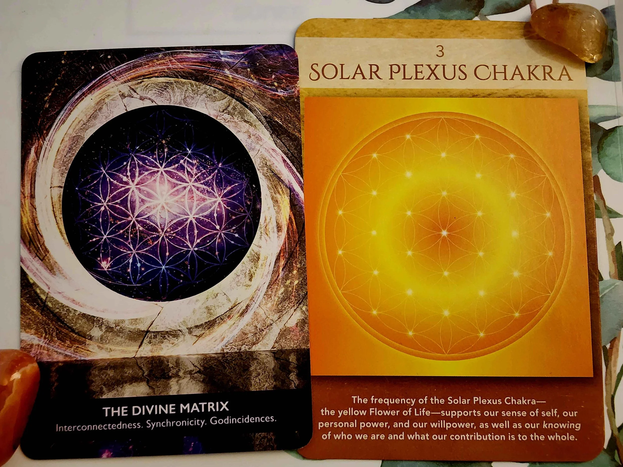  Divine Matrix from The Gateway of Light Activation Oracle & Solar Plexus from Sacred Geometry Activations.  